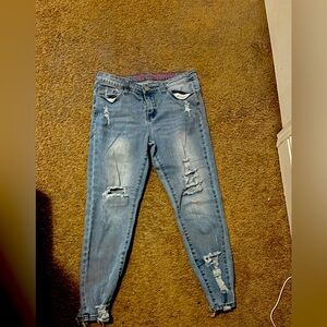 Skinny ripped jeans